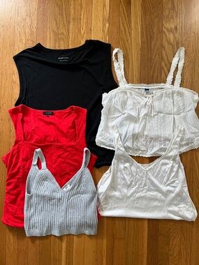 Everlane, Aerie, Old Navy Tank Top Bundle- 5 pieces
